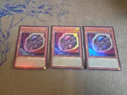 Yugioh! 3x Nibiru, the Primal Being CH01-EN017 Ultra Rare 1st Ed NM - Image 1