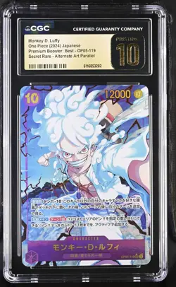 Monkey D. Luffy OP05-119 CGC 10 Pristine 2024 Alternate Art Parallel One Piece J - Image 1