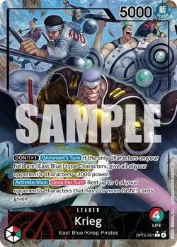 One Piece TCG - [OP15-001] - Krieg (Alternate Art) Adventure on Kami's Island - Image 1