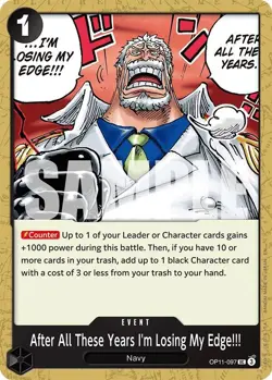 One Piece - After All These Years I'm Losing My Edge!!! - UC - OP11-097 - NM - Image 1