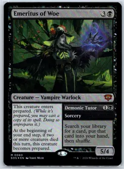 Emeritus of Woe Foil Secrets of Strixhaven 80 NM MTG Card - Image 1
