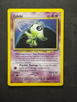 Pokemon TCG Celebi Neo Revelation Holo Rare Card 3/64 Unlimited - Image 1