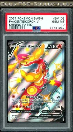 PSA 10 ⭐ Pokemon Centiskorch V SV108 Shining Fates Shiny Full Art Graded Card - Image 1