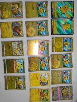 Lot of 17 Pikachu Pokemon Cards - VMAX / V / Holo / Reverse Holo / Promo - NM/LP - Image 1
