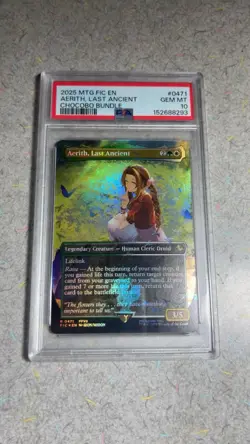 MTG Final Fantasy 0471 Aerith, Last Ancient Chocobo Track Foil PSA 10 - Image 1