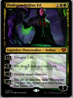 Professor Dellian Fel M Secrets of Strixhaven 214 NM - Image 1