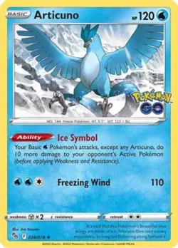 Articuno - 024/078 - Holo Rare - Near Mint - Pokemon Go - Image 1