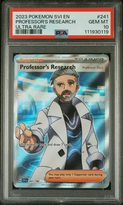 PSA 10 2023 POKEMON SVI EN-SCARLET & VIOLET #241 PROFESSOR'S RESEARCH ULTRA RARE - Image 1