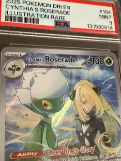 Pokemon Cynthia’s Roserade Destined Rivals IR #184 Illustration Rare PSA 9 - Image 4