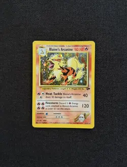 Pokemon TCG Blaine's Arcanine Gym Challenge 1/132 Holo Unlimited Holo Rare LP - Image 1