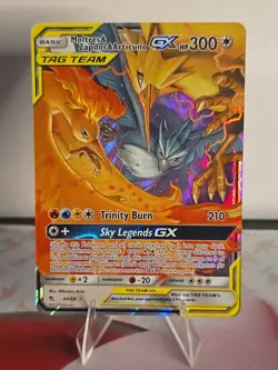 2019 Pokemon SM Hidden Fates Moltres & Zapdos Articuno Tag Team GX #44/68 - Image 1