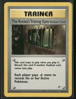 The Rocket's Training Gym 104/132 Rare Gym Heroes Pokemon Near Mint - Image 1