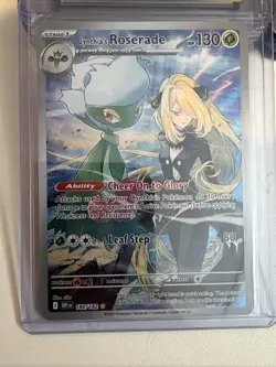 Pokemon Cynthia’s Roserade 184/182 Illustration Rare Destined Rivals Mint - Image 1