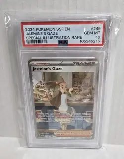 Pokemon Jasmine's Gaze Surging Sparks Special Illustration Rare #245 PSA 10 - Image 1