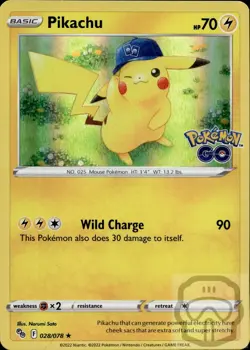Pikachu 028/078 Holo R Pokemon GO Pokemon Holo NM/M - Image 3