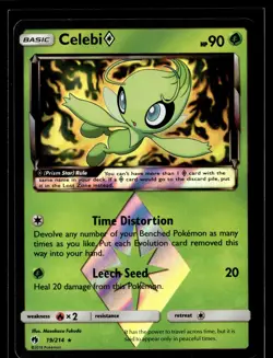 Pokemon TCG SM - Lost Thunder #19/214 Celebi Prism Star HOLO FOIL - Image 1