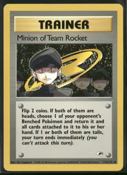Minion of Team Rocket 113/132 Uncommon Gym Heroes Pokemon Lightly Played - Image 1