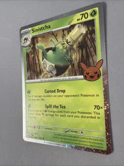 Pokemon TCG * SV Twilight Masquerade * 22/167 Sinistcha Cosmos Holo Stamp * NM - Image 2