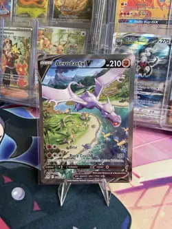 POKEMON AERODACTYL V ALT ART 180/196 SWSH LOST ORIGIN HOLO MINT - Image 1