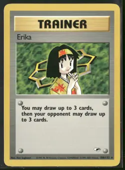 Erika 100/132 Rare Gym Heroes Pokemon Lightly Played - Image 1