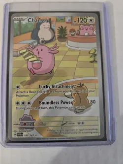 Pokemon Chansey 187/167 Twilight Masquerade Illustration Rare Full Art Holo - Image 2