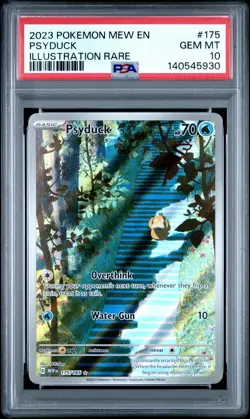 2023 POKEMON MEW EN-151 ILLUSTRATION RARE #175 PSYDUCK PSA 10 - Image 1