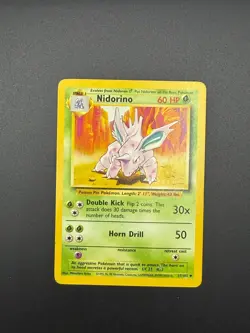 Pokemon Nidorino Uncommon Base Set 037/102 LP - Image 1