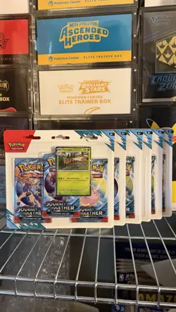 (Lot 6) Pokemon TCG S&V Journey Together 3-Pack Booster Sealed Yanmega & Scrafty - Image 1