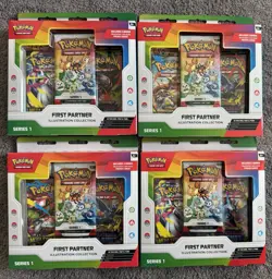 Pokemon TCG First Partner Illustration Collection Series 1 Lot 4 NEW Sealed Box - Image 1