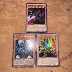 🔥 YUGIOH SLIFER the Sky Dragon DRAGON OF RA OBELISK JUMP-EN061 045 037 ULTRA LP - Image 1