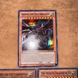 🔥 YUGIOH SLIFER the Sky Dragon DRAGON OF RA OBELISK JUMP-EN061 045 037 ULTRA LP - Image 3