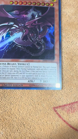 🔥 MISPRINT NAME Slifer the Sky Dragon JMPS-EN005 Shonen Jump ULTRA RARE LP - Image 2