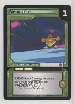 2004 Megaman - Grave - Expansion Set Trading Card Game Viperous Vines #3R78 - Image 1