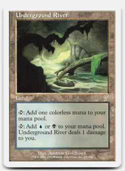 Underground River 350 Rare 7th Edition Magic: The Gathering Near Mint - Image 1