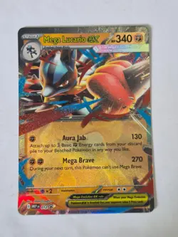 Mega Lucario ex 012 Holo Promo ME: Mega Evolution Promo Pokemon Holo NM - Image 1