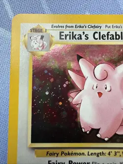 Erika's Clefable HOLO RARE 3/132 Gym Heroes VINTAGE 2000 Pokemon TCG - Image 3