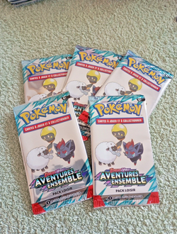 LOT DE 3 BOOSTER CARTES POKEMON AVENTURES ENSEMBLE PACK LOISIR FR NEUF SCELLE - Image 1