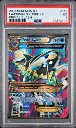 PSA 5 2015 Pokemon XY Primal Clash Full Art Kyogre EX 149/160 Holo Foil Rare - Image 1