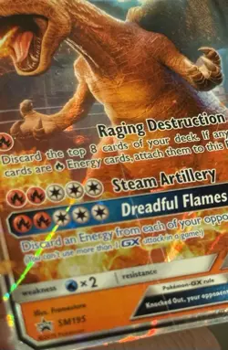 2019 Pokemon Charizard GX SM195 Black Star Promo VG - Image 3