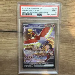 2025 Pokemon Scarlet Violet Destined Rivals Ethan Ho Oh Ex #230 PSA 9 MINT - Image 1