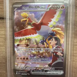 2025 Pokemon Scarlet Violet Destined Rivals Ethan Ho Oh Ex #230 PSA 9 MINT - Image 2