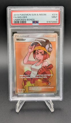 Welder 2019 Pokemon Sun & Moon Full Art Unbroken Bonds #214 PSA 9 - Image 1