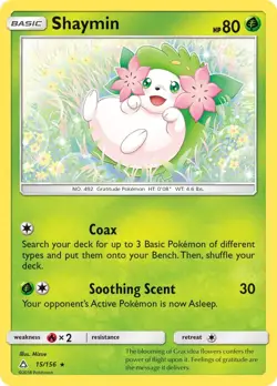 Reverse Holofoil - Shaymin (15) - 15/156 / NM / English Pokemon TCG - Image 1