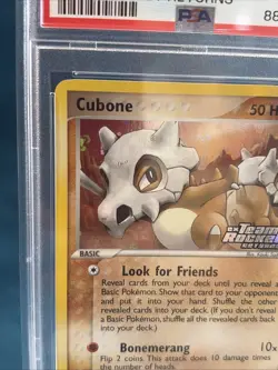 2004 POKEMON EX TEAM ROCKET RETURNS #51 CUBONE-REVERSE FOIL PSA 9 - Image 4