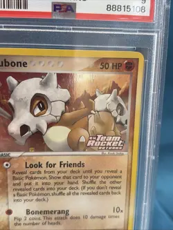 2004 POKEMON EX TEAM ROCKET RETURNS #51 CUBONE-REVERSE FOIL PSA 9 - Image 5