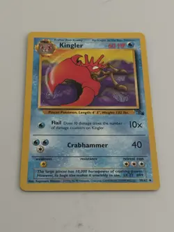 Pokemon KINGLER Fossil 38/62 Unlimited - Image 1