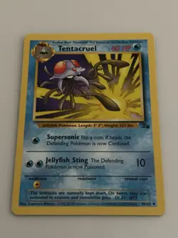 Pokemon TCG Tentacruel Fossil 44/62 Regular Uncommon LP - Image 1