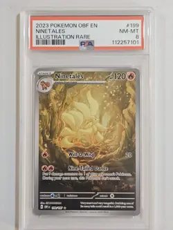 2023 Pokemon Ninetales #199 Obsidian Flames OBF PSA 8 - Image 1
