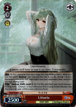 LITTORIO AZL/S119-E091S (SR) Azur Lane Vol 2 Weiss Schwarz English Super Rare - Image 1