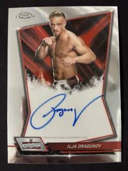 2026 Topps Chrome WWE Ilja Dragunov Red Brand Auto RBA-ILJ - Image 1